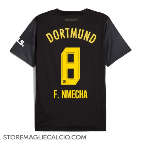 Borussia Dortmund Felix Nmecha #8 Maglia Gara Trasferta Repliche 2024-25 Maniche Corte Borussia Dortmund Felix Nmecha #8 Maglia Gara Trasferta Repliche 2024-25 Maniche Corte